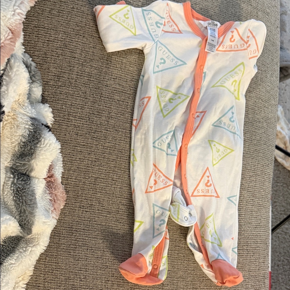 Guess Kids White and Orange One Piece